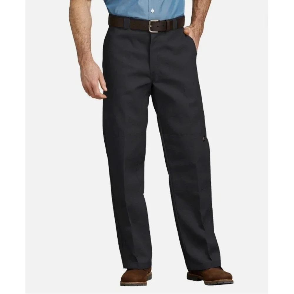 Dickies Men's 85283 Loose Fit Double Knee Cell Phone Pocket Blk Work Pants 38x34